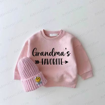GRANDMA'S FAVORITE女の子用ピンクスウェットシャツ - ピンク - 2～3歳 - image 1