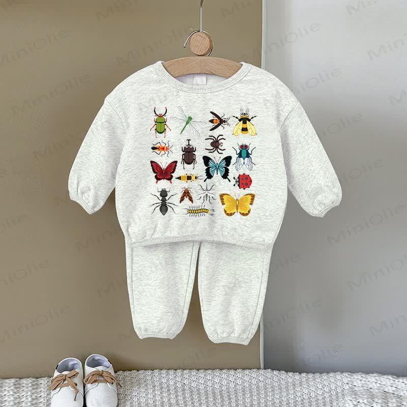 ベビーアニマルスウェットシャツ 2点セット グレー - グレー - 2～3歳 - image 1