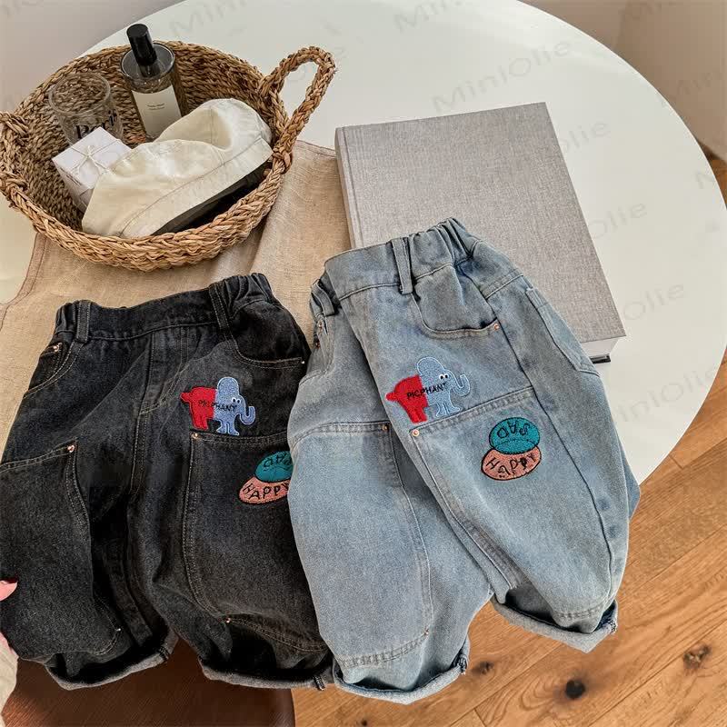 HAPPY SAD幼児用 エレファント デニムパンツ - image 2