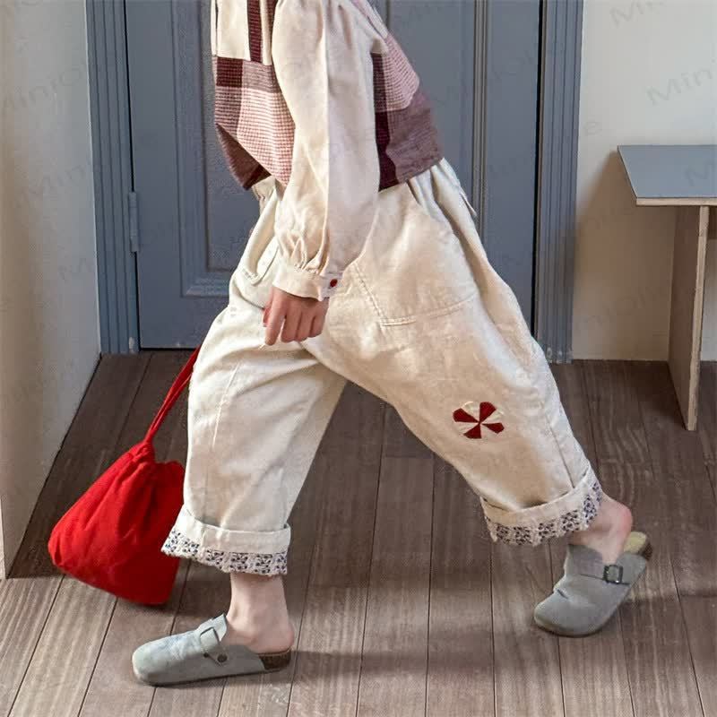 ベビー幼児用フラワールーズパンツ - image 3