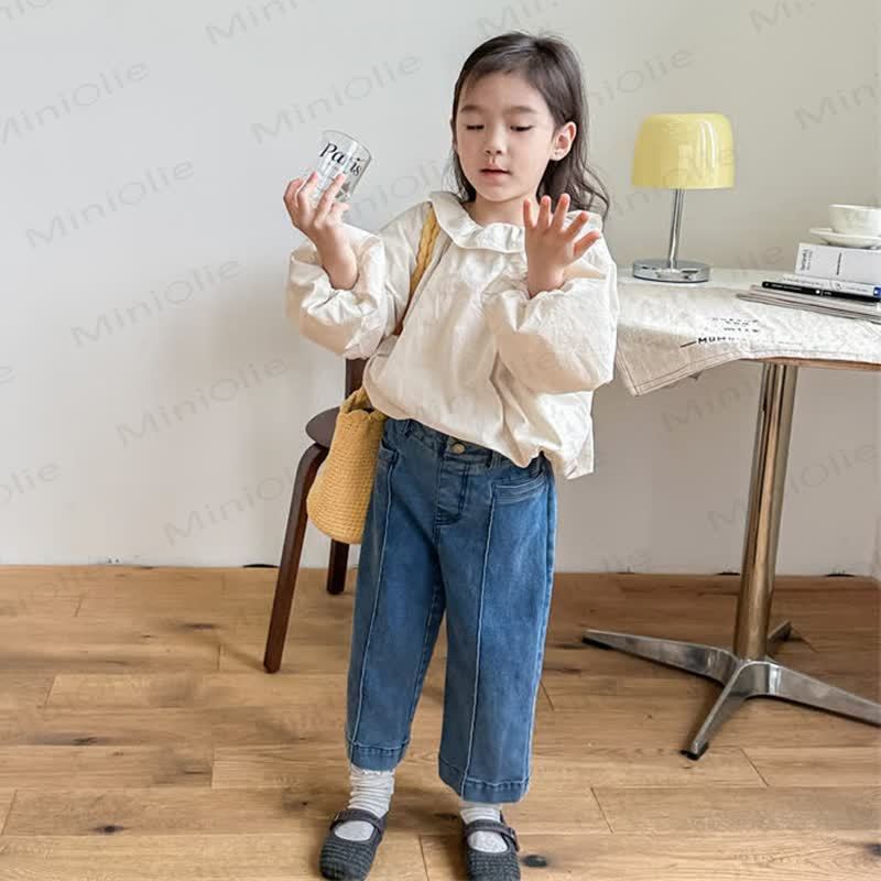 ベビー幼児女の子用無地デニムパンツ - image 3