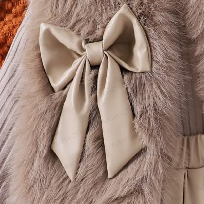 幼児用女の子用無地リボンファータンクトップ＆トップス＆スカート3点セット - image 7