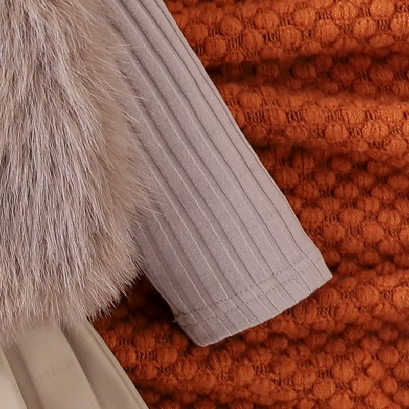 幼児用女の子用無地リボンファータンクトップ＆トップス＆スカート3点セット - image 8