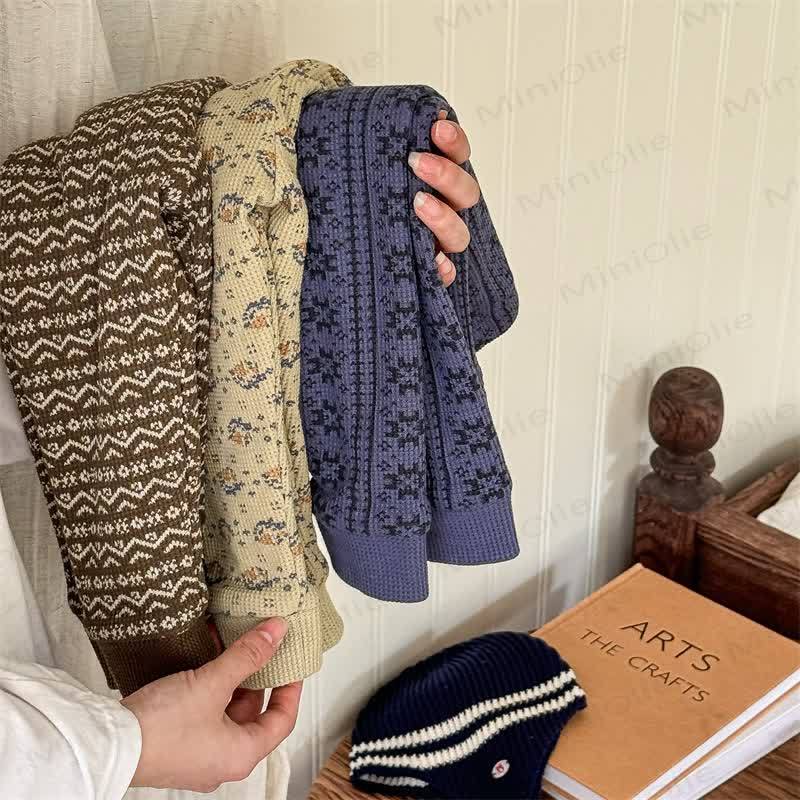 ベビー 幼児 女の子用 花柄 フリース 裏地 レギンス - image 3