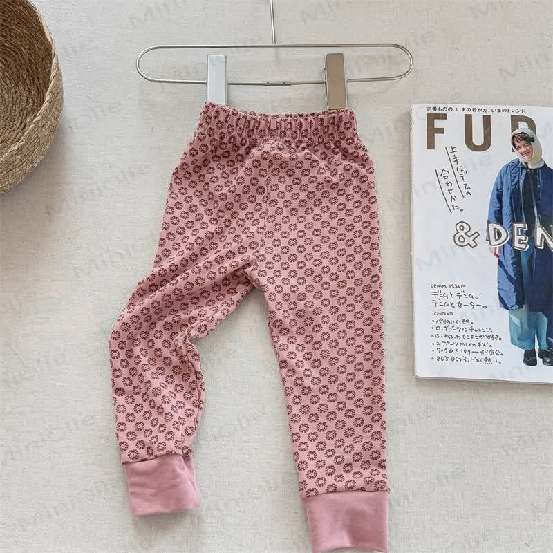 ベビー幼児女の子用フラワーレギンス - ピンク - 8歳 - image 6