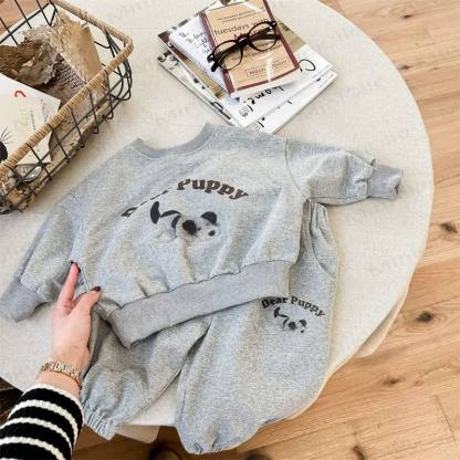 DEAR PUPPY/RABBITベビー＆幼児用アニマル2点セット - グレー - 8歳 - image 4