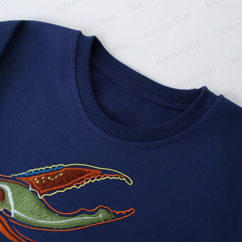 幼児用漫画カニクルーネックスウェットシャツ - image 2