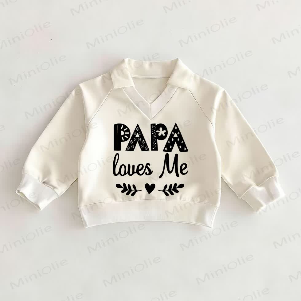 PAPA LOVES MEベビーホワイトポロトップ - 白 - 2～3歳 - image 1