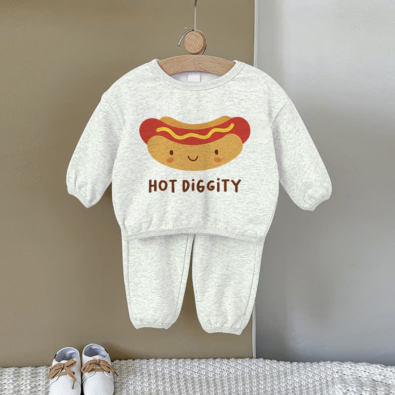 HOT DIGGITYベビー スウェットシャツ 2点セット グレー - グレー - 2～3歳 - image 1