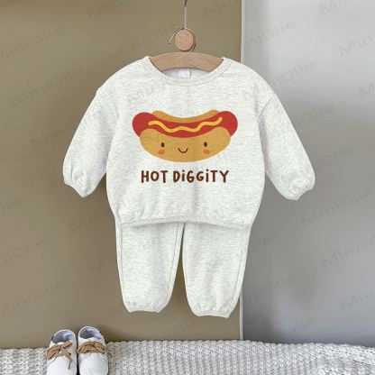 HOT DIGGITYベビー スウェットシャツ 2点セット グレー - グレー - 2～3歳 - image 1