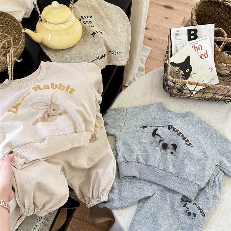 DEAR PUPPY/RABBITベビー＆幼児用アニマル2点セット - image 1