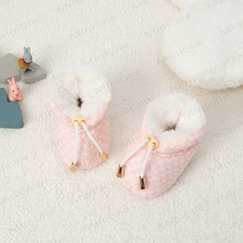 ベビーチェッカーボードフリース裏地シューズ - ピンク - 6～12ヶ月 - image 7