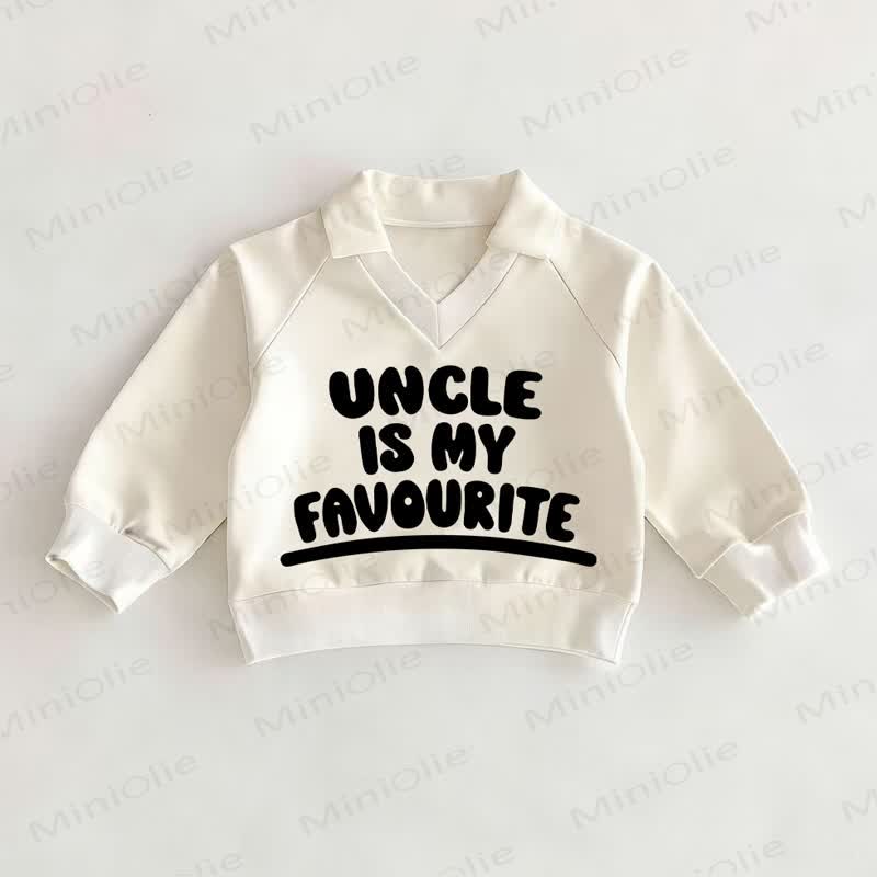 UNCLE IS MY FAVOURITE ベビーホワイトポロトップ - 白 - 2～3歳 - image 1