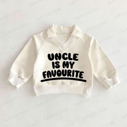 UNCLE IS MY FAVOURITE ベビーホワイトポロトップ - 白 - 2～3歳 - image 1