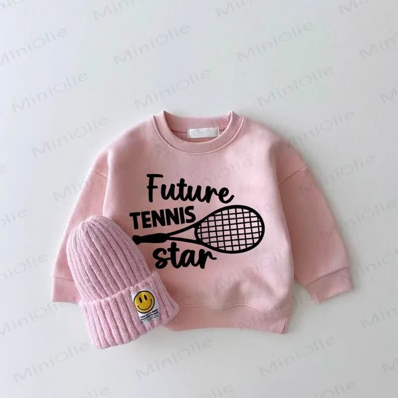 FUTURE TENNIS STARベビーガール ピンク スウェットシャツ - ピンク - 2～3歳 - image 1