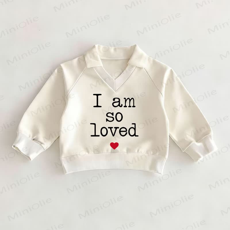 I AM SO LOVEDベビーホワイトポロトップ - 白 - 2～3歳 - image 1