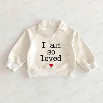 I AM SO LOVEDベビーホワイトポロトップ - 白 - 2～3歳 - image 1