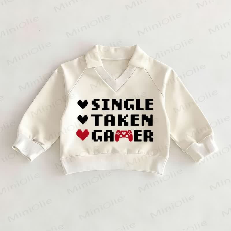 SINGLE TAKEN GAMERベビーホワイトラブポロトップ - 白 - 2～3歳 - image 1