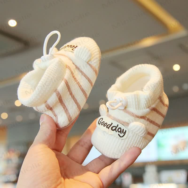 GOOD DAYベビー ストライプソックス シューズ - カーキ - 10～15ヶ月 - image 2