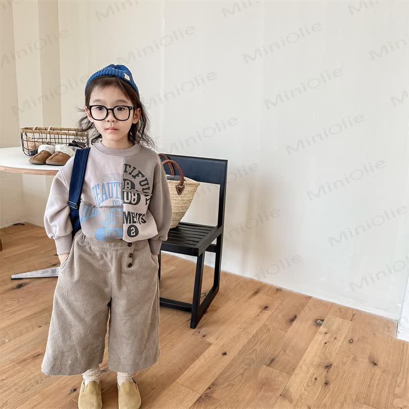 ベビー幼児女の子用無地コードパンツ - image 4