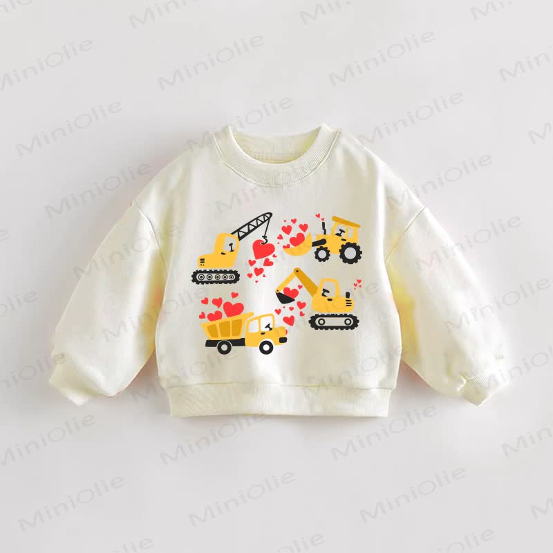 ベビー幼児用バレンタインデートラックスウェットシャツ - クリーム - 3～5歳 - image 1