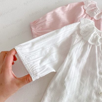 ベビー幼児女の子用バニーフラワーオーバーオール/無地トップス - image 11