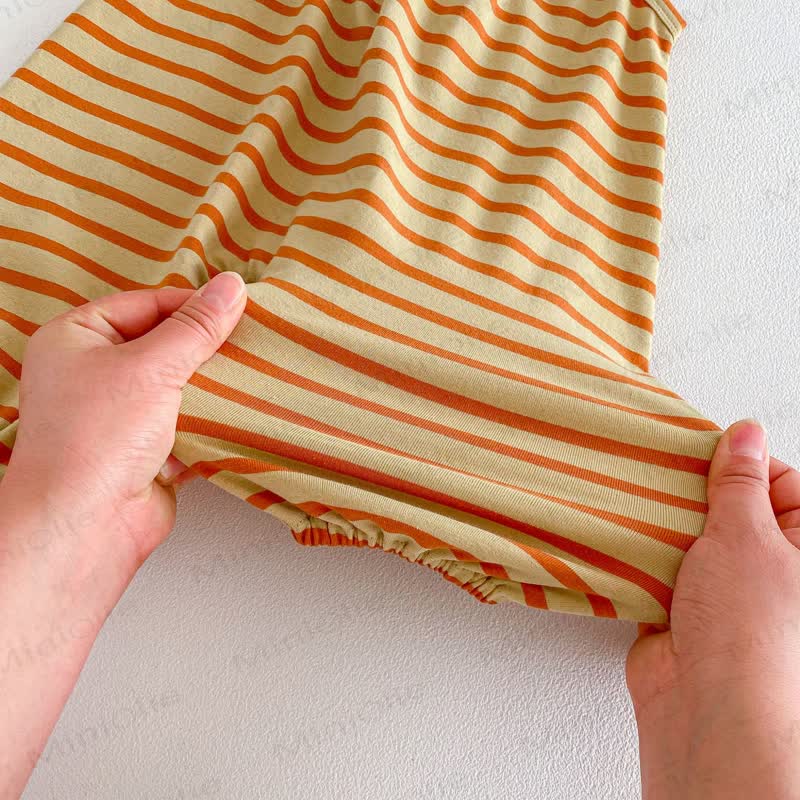 ベビー幼児用ストライプベアボウオーバーオール - image 4