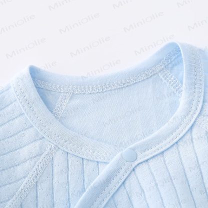 ベビーカートゥーンクラウド無地新生児パジャマロンパース - image 4