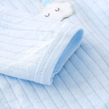 ベビーカートゥーンクラウド無地新生児パジャマロンパース - image 6