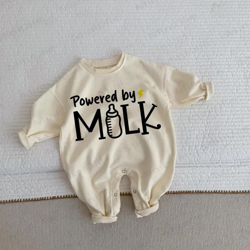 POWERED BY MILKベビー 幼児用 ベージュ ロンパース - ベージュ - 2～3歳 - image 1