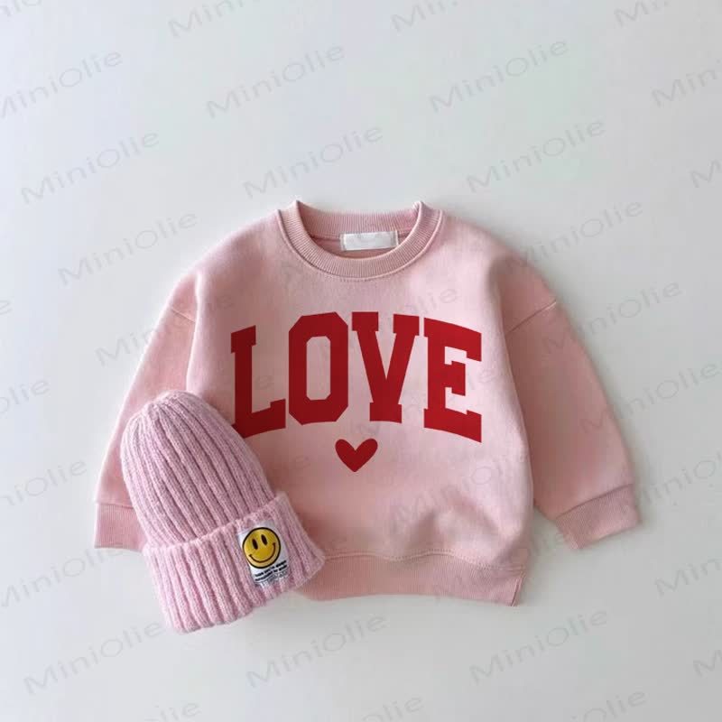 LOVEベビーピンク ガール スウェットシャツ - ピンク - 2～3歳 - image 1