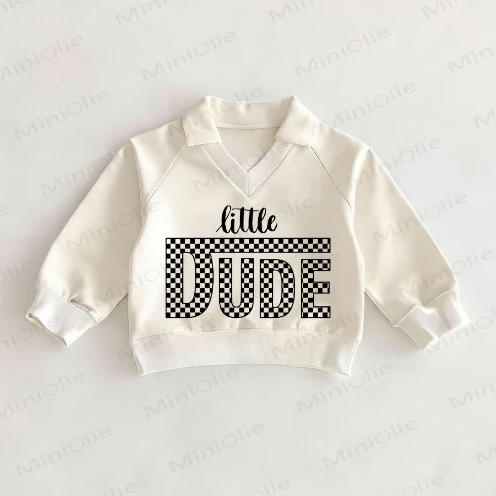 LITTLE DUDEチェッカーボード ベビー ホワイト ポロトップ - 白 - 2～3歳 - image 1