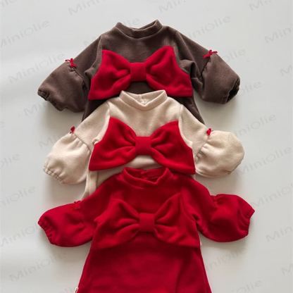 幼児用女の子用リボン無地Dress - image 1