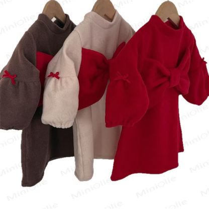 幼児用女の子用リボン無地Dress - image 2