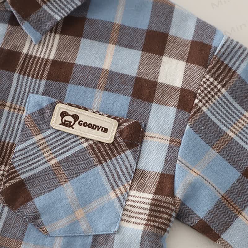 ベビー 幼児 男の子 犬柄 チェック柄 デニム 2点セット - image 7