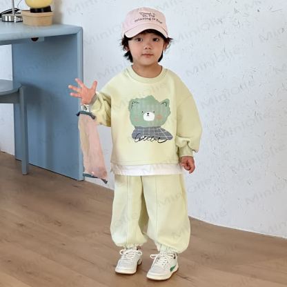 幼児用動物フェイク2点セット - ライトグリーン - 9-10T - image 8