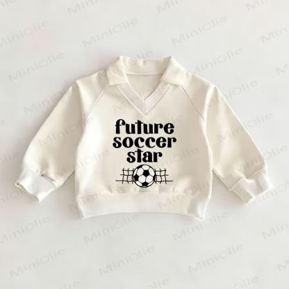 FUTURE SOCCER STARベビーホワイトポロトップ - 白 - 2～3歳 - image 1