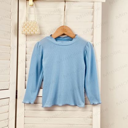 ベビー幼児女の子用リボン無地Dress/トップス - ブルートップ - 4-5Y - image 4