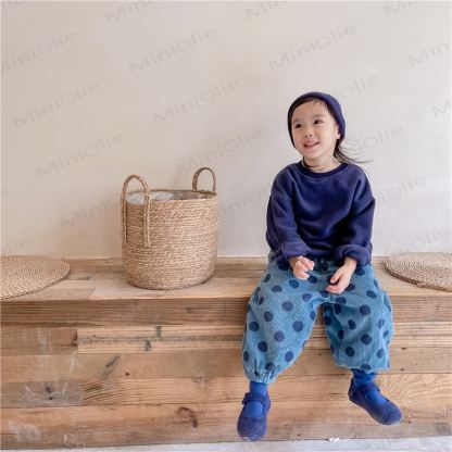 ベビー幼児用コードドットフリース裏地パンツ - image 3