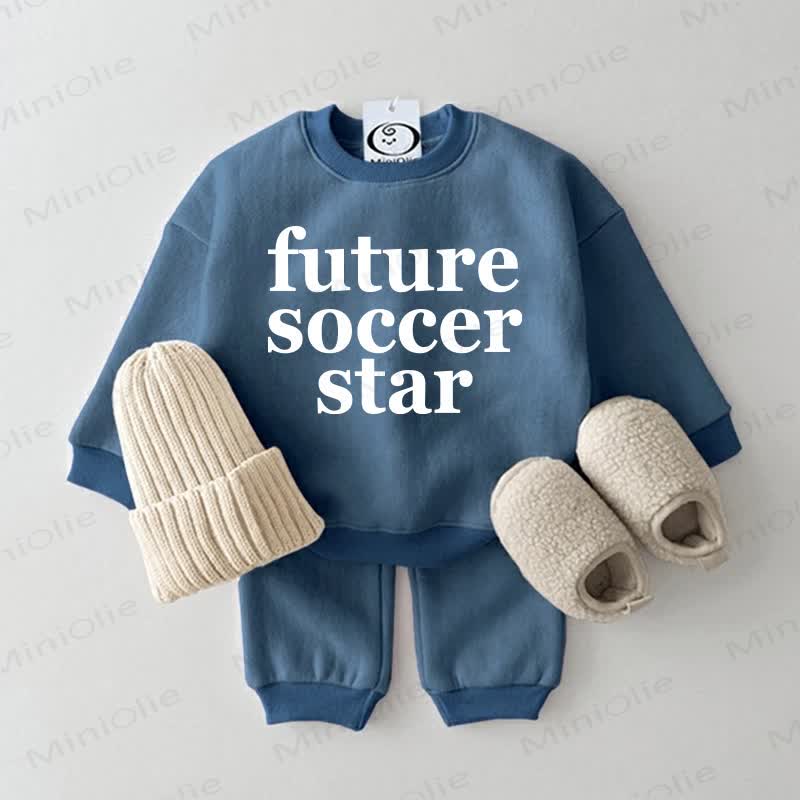 FUTURE SOCCER STARベビー 2ピース スウェットスーツセット - 青 - 2～3歳 - image 1