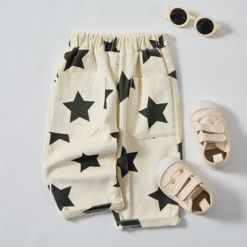 ベビー幼児用ベージュスターパンツ - image 4