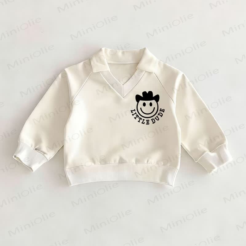 LITTLE DUDEベビー スマイリー ホワイト ポロトップ - 白 - 2～3歳 - image 1