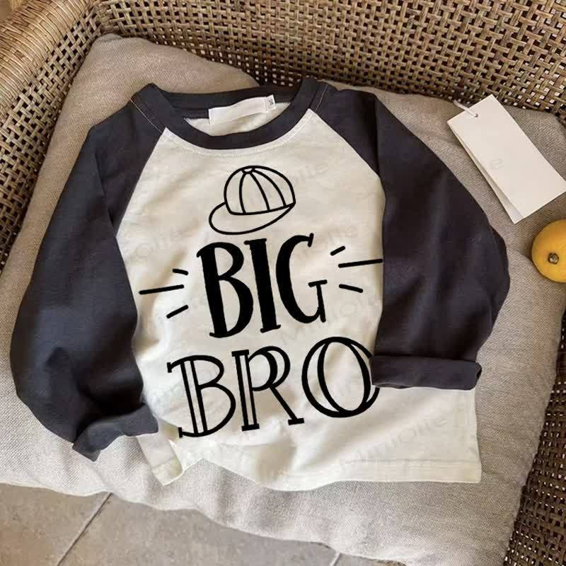 BIG BROベビー ダークグレー ラグランTシャツ - ドラック・グレイ - 2～3歳 - image 1