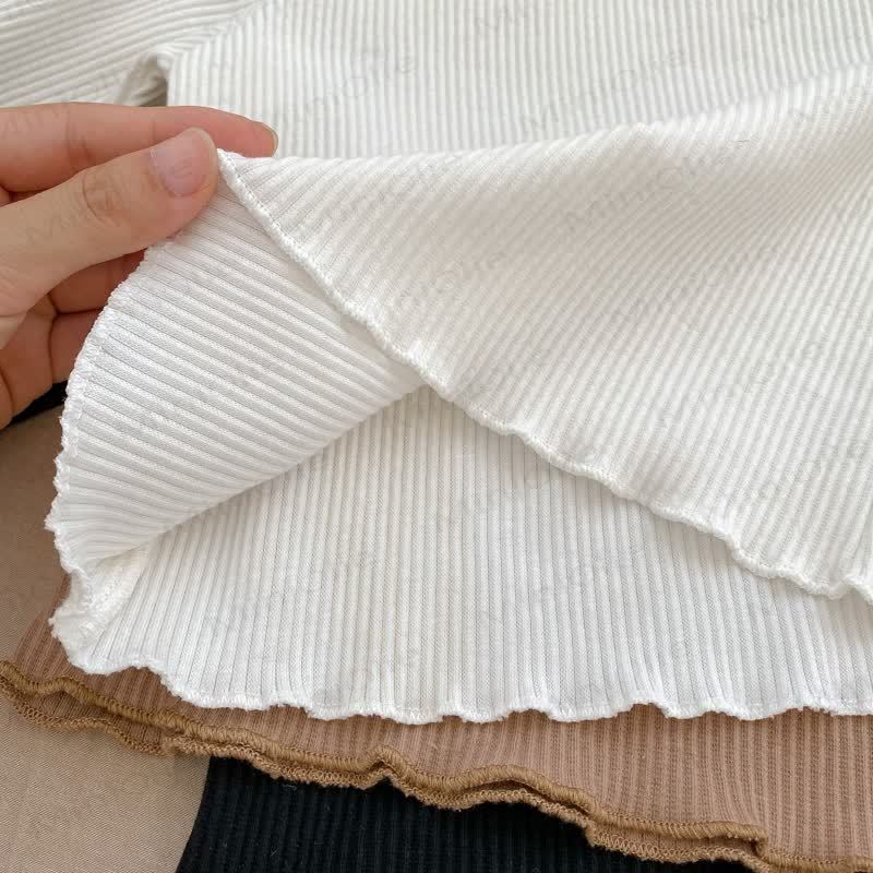 ベビーガールズ無地リブTシャツ - image 3