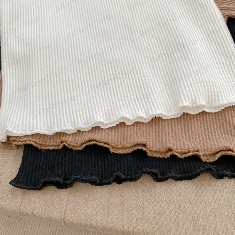 ベビーガールズ無地リブTシャツ - image 4