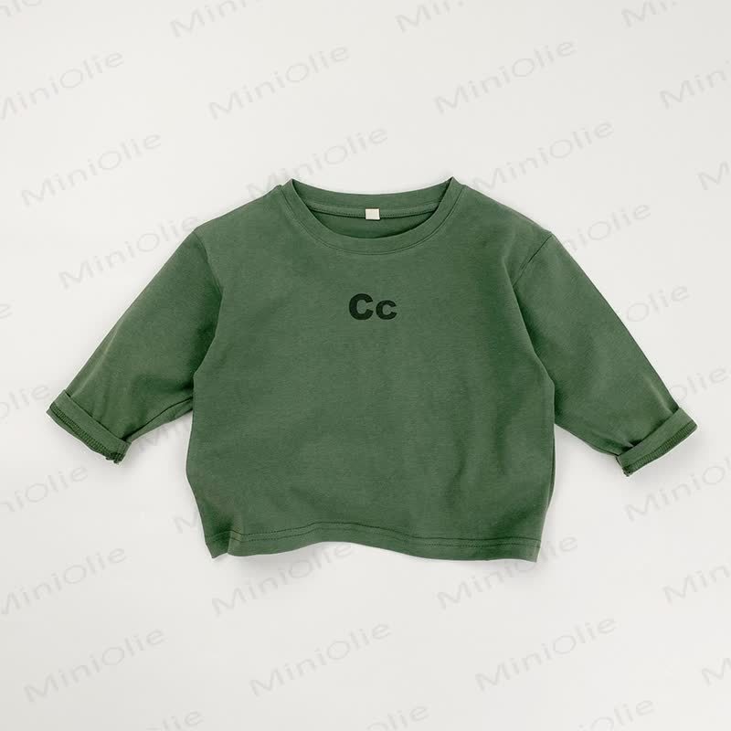 レターCC幼児用ラウンドネックTシャツ - 緑 - 8歳 - image 9