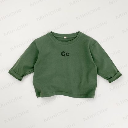 レターCC幼児用ラウンドネックTシャツ - 緑 - 8歳 - image 9