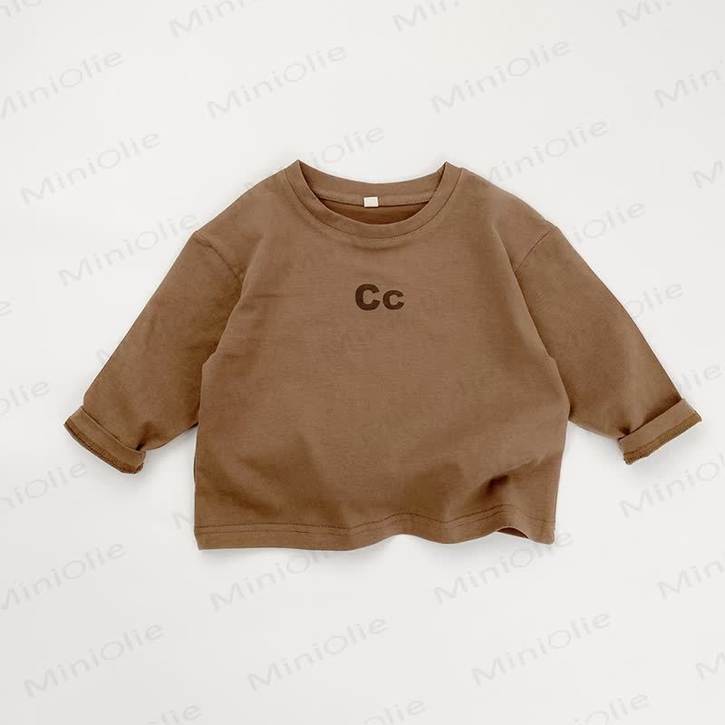 レターCC幼児用ラウンドネックTシャツ - 茶色 - 8歳 - image 8