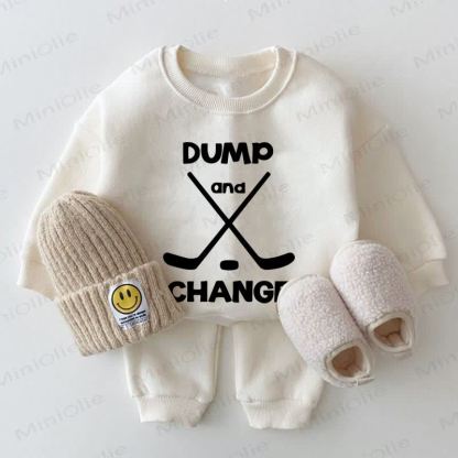 DUMP AND CHANGEベビー ホッケー ホワイト スウェットシャツ 2点セット - 白 - 2～3歳 - image 1