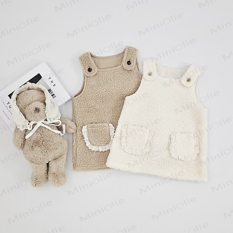 ベビー幼児女の子用無地レースノースリーブDress - image 1